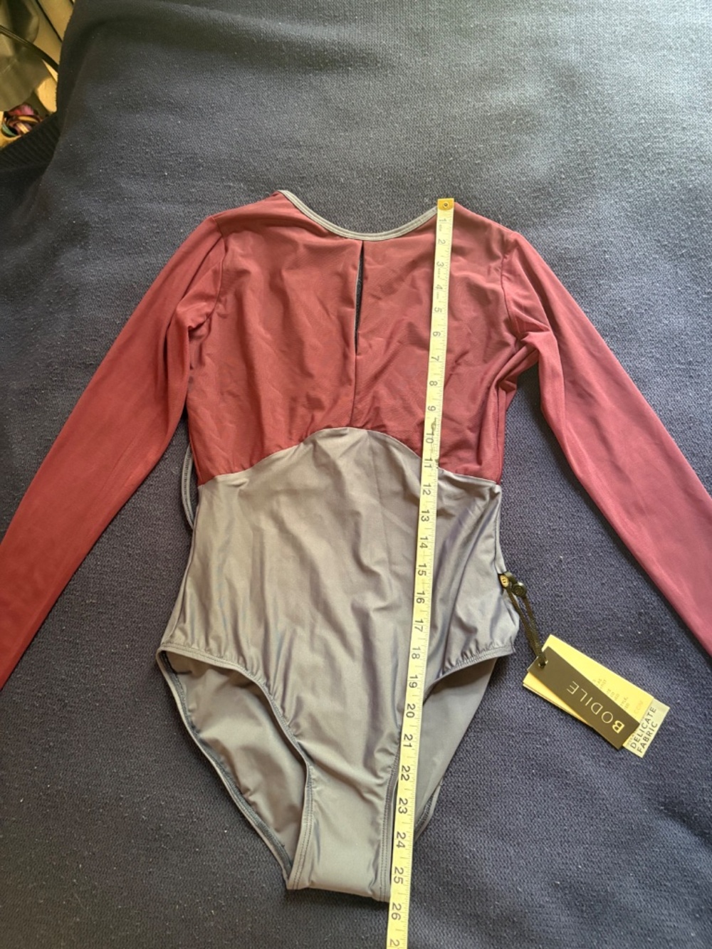 NWT BODILE Olivia Leotard in BALTIC BLUE - MULBERRY in M/L - Picture 3 of 6